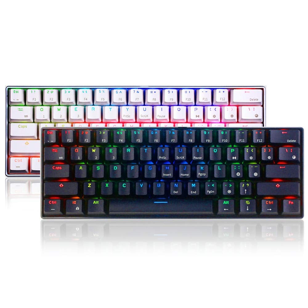 最終値下げ　ワイヤレスキーボード　メカニカルキーボード　ゲーミングキーボード Amazon.co.jp: メカニカルゲーミングキーボード Bluetoothの61Keys有線